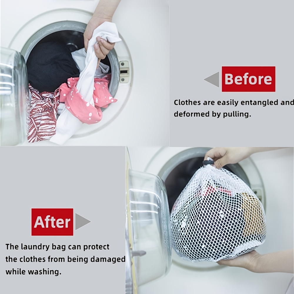 Drawstring Closure Mesh Laundry Bag Socks mesh bag; Bra Underwear Washing  Machine Protection Net Mesh Bag 