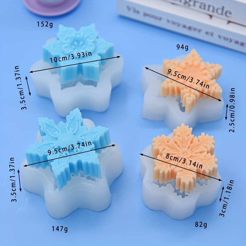 Christmas Snowflake Silicone Mold, 3d Fondant Mold For Diy Pudding  Chocolate Candy Desserts Gummy Handmade Soap Aromatherapy Candle Plaster  Polymer Clay Ice Cube, Bakeware, Cake Decorating Supplies, Baking Supplies,  Kitchen Items 