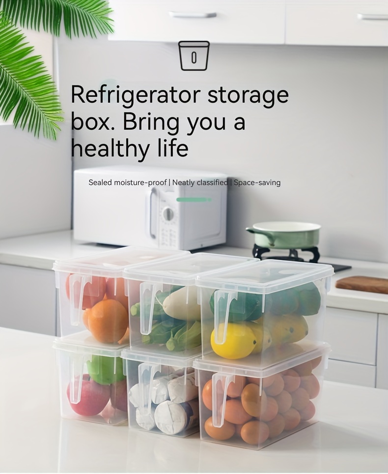 4pcs Organizadores Refrigerador Cajas Plástico Transparente - Temu