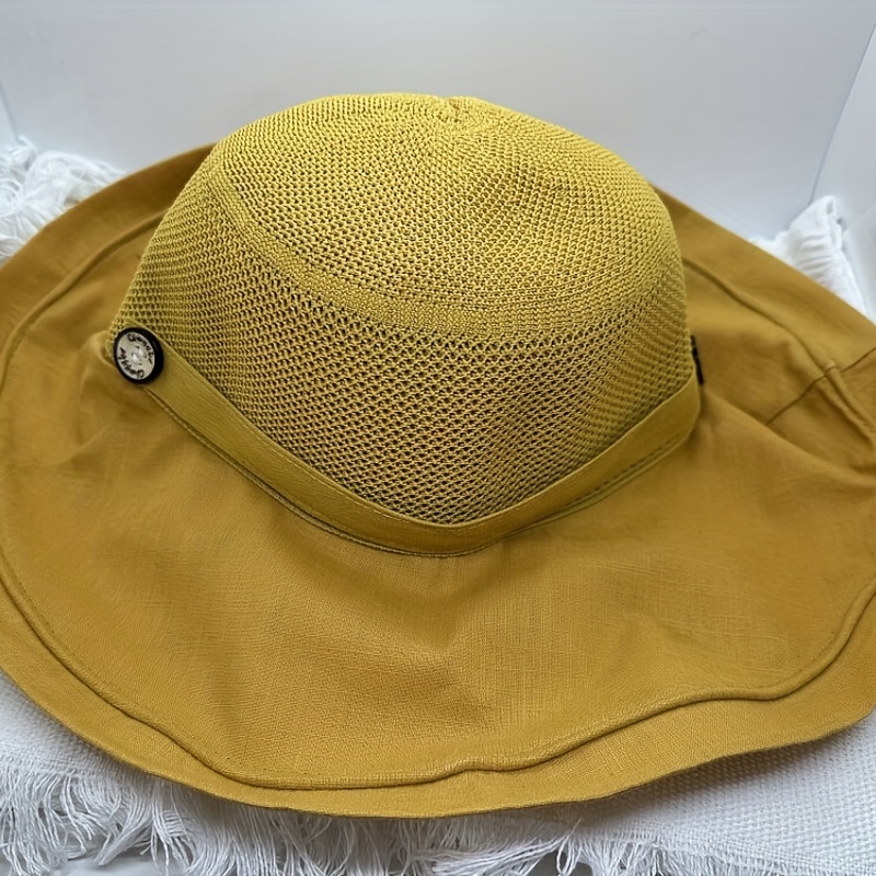 Breathable Mesh Bucket Hat Sun Protection Packable Basin Hat for Outdoor