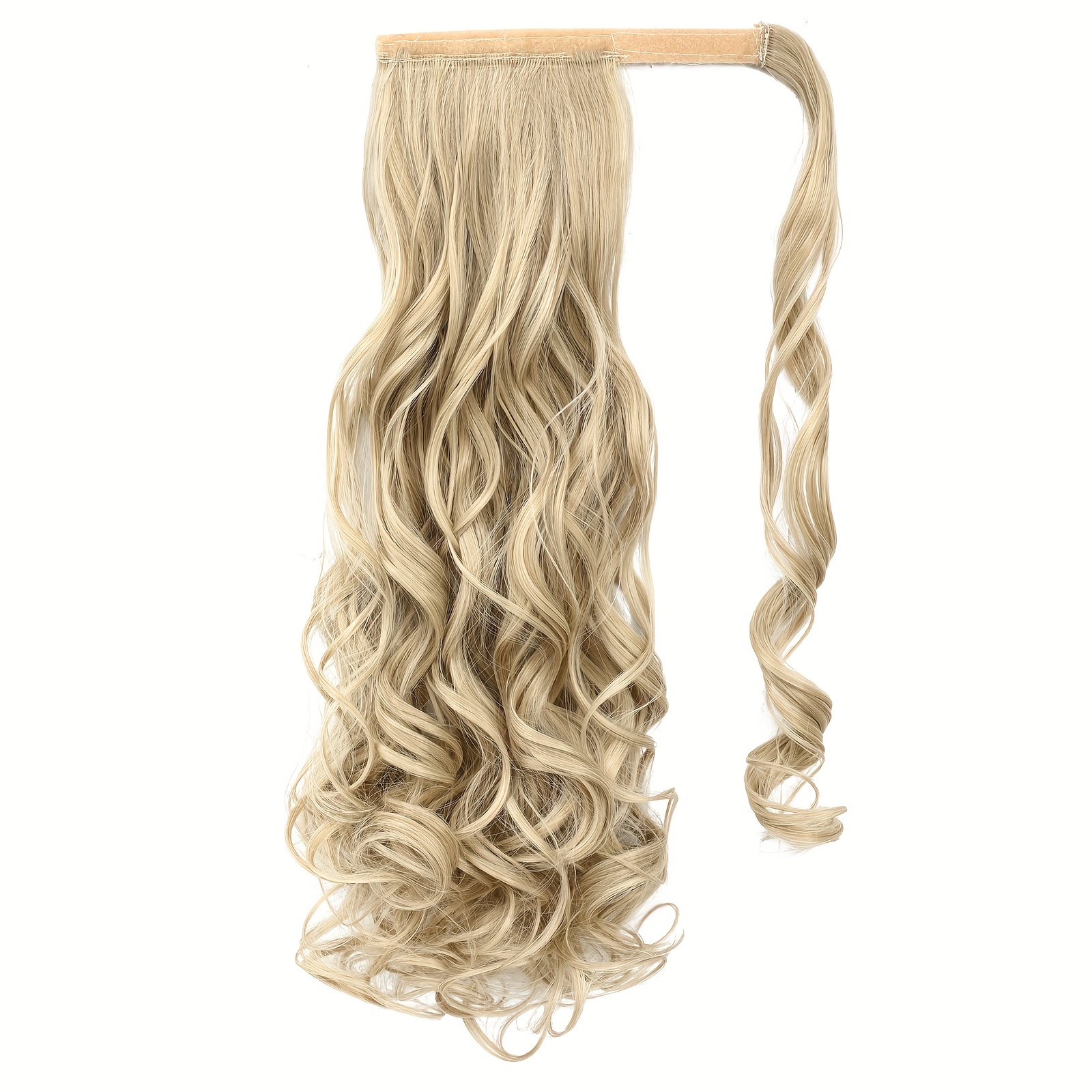 ponytail with hair wrapped around long wavy ponytail extensions synthetic clip in hair extensions elegant natural looking for daily   accessories details 6