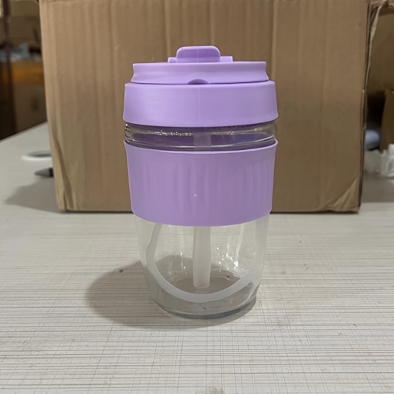 1PC Simple Wheat Straw Cup with Lid Cup Student Portable Tote