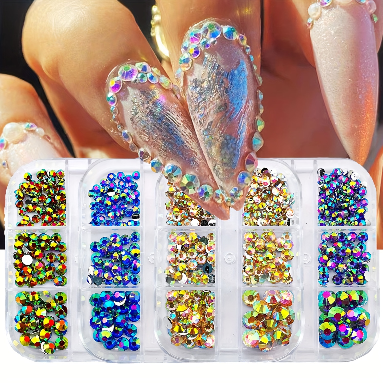 02 DIY Nail Art AB Crystal Rhinestone For Nails Glass Gem