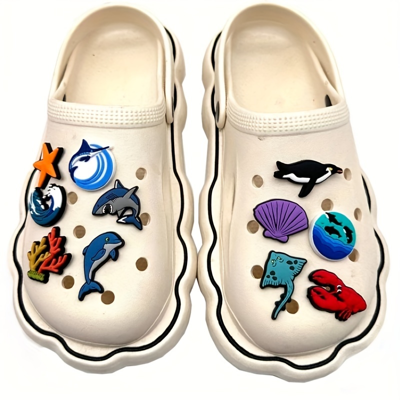 Ocean Fish Cartoon Shoes Charms Clogs Sandals - Temu Australia