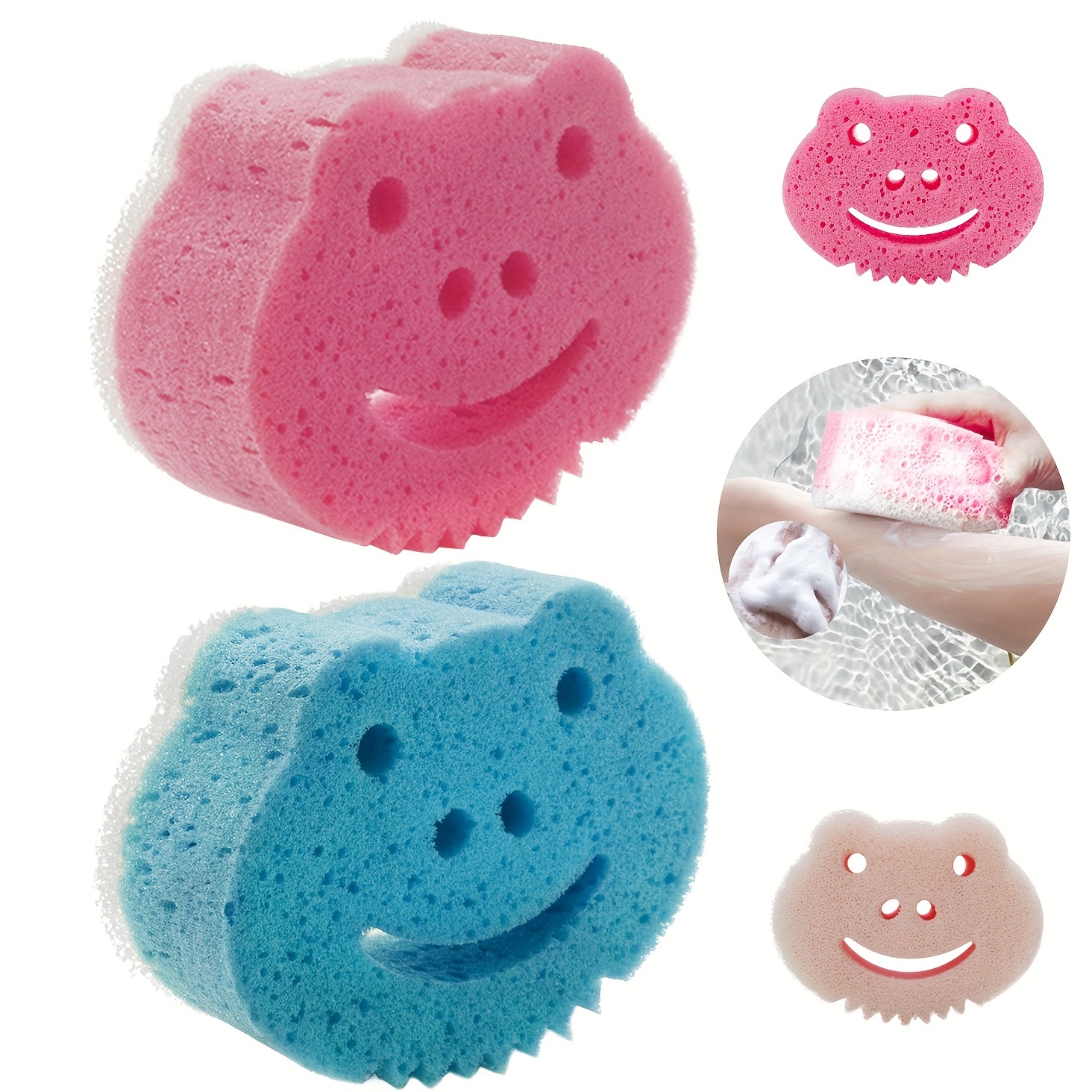 1pc 3d Baby Sponge Bath Scrubber With Fish Scale Pattern, Soft And Gentle  Bath Sponge For Babies And Toddlers, Say Goodbye To Boring Traditional  Towels!