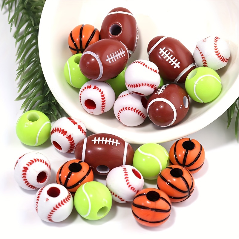 Perline per bracciali - Palloni sport calcio basket tennis - Annikids