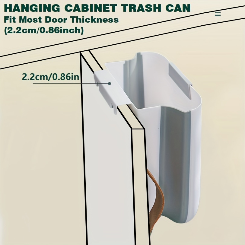 Weiß-klein 9l Wandmontage Faltbarer Abfallbehälter Küchenschrank Tür  Hängender Mülleimer Auto Müll Tra