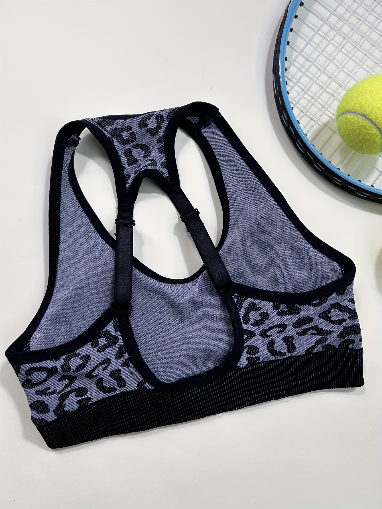 Leopard Print Sports Bra Sleeveless Tank Top Women's Activewear