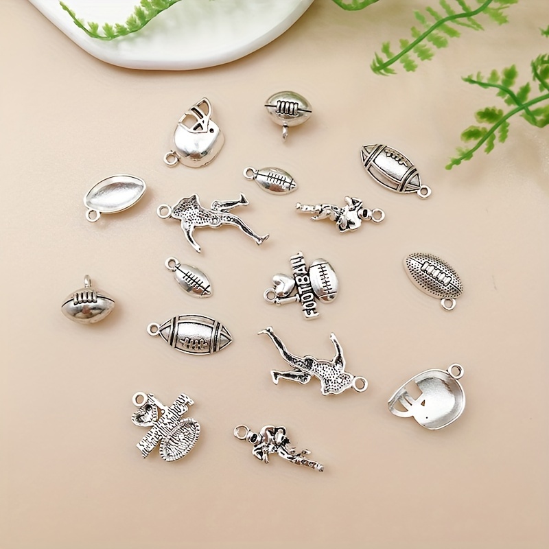 20Pcs/Lot Zinc Alloy Charms Antique Silver Color Cheerleading Charms Pendants for DIY Necklace Bracelets Jewelry, Jewels Making Accessories,Temu