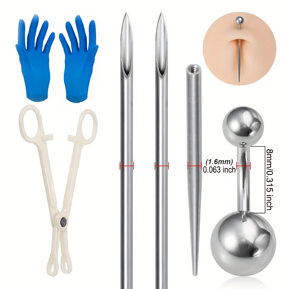 Body Piercing Kit Surgical Steel Piercing Taper Insertion - Temu