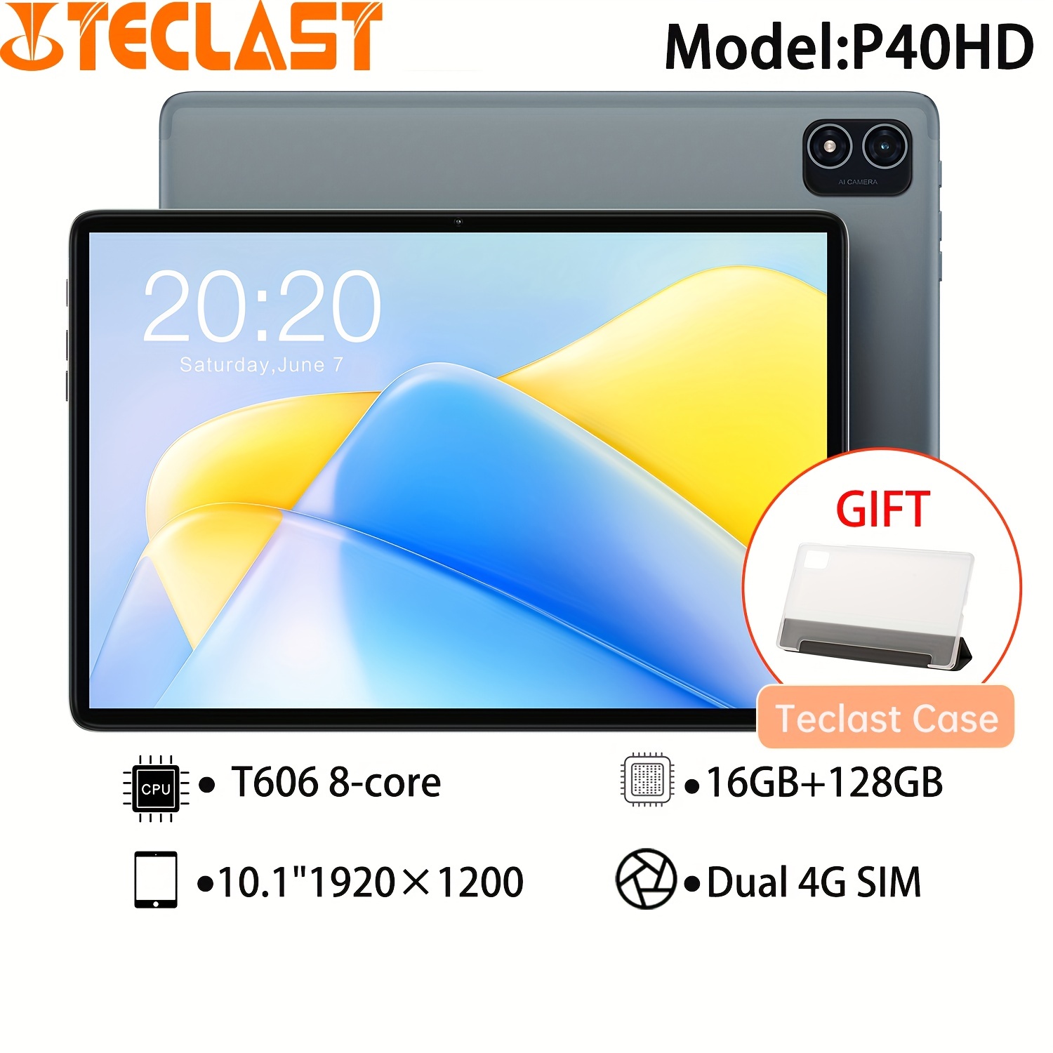 Teclast P40hd Tablet Ips Screen 8gb 128gb Rom 1tb Expand Android