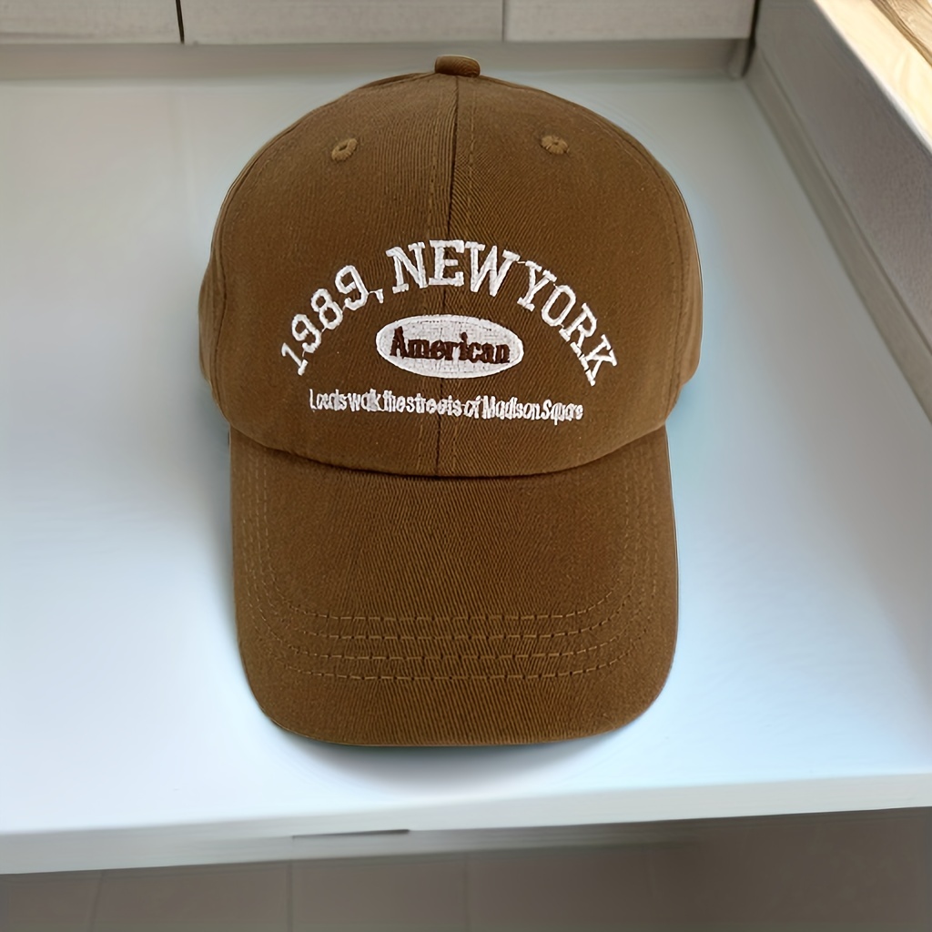 1989 Embroidered Baseball Cap Adjustable Sun Hat for Men Women