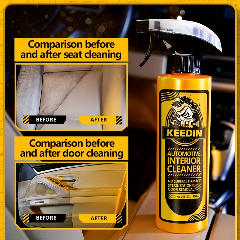 Car Interior Pu Leather Moldy Cleaning Solution Foam Cleaner - Temu