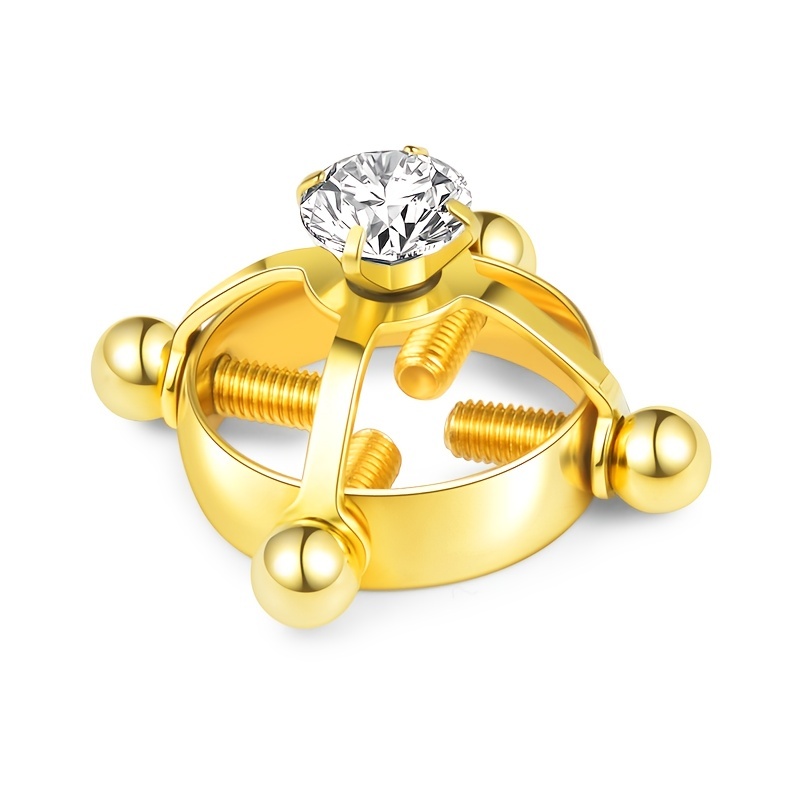 Men's Adjustable Zircon Nipple Ring