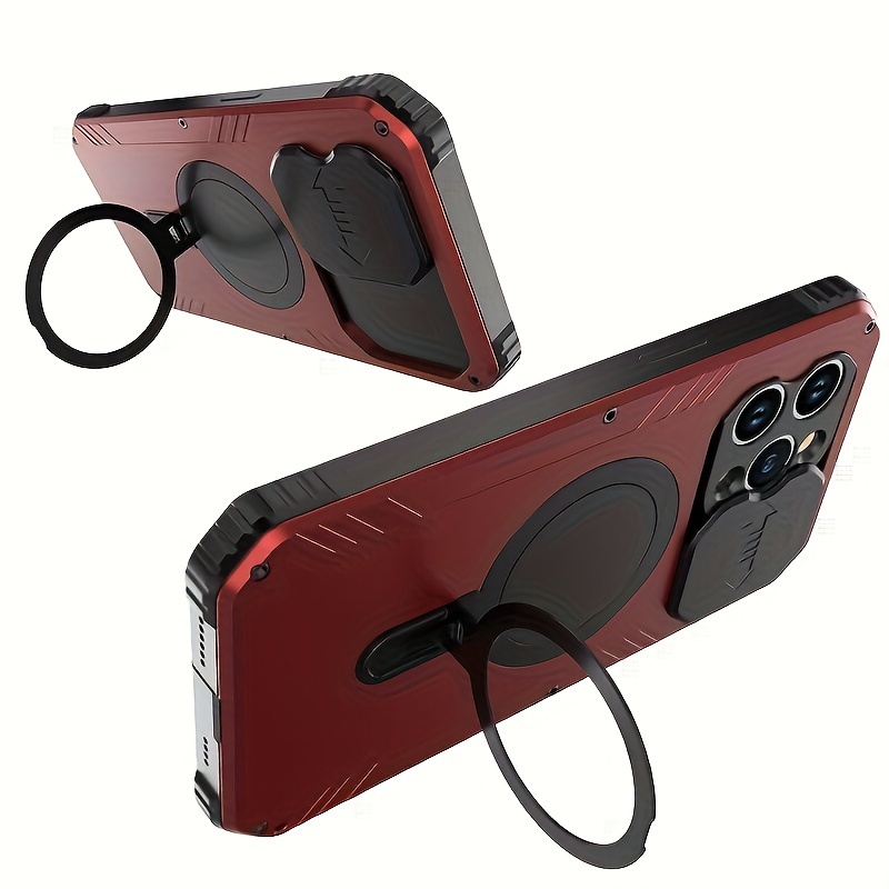 Funda magnética para iPhone 15, compatible con MagSafe, protección de la  cámara - Rojo - Spain