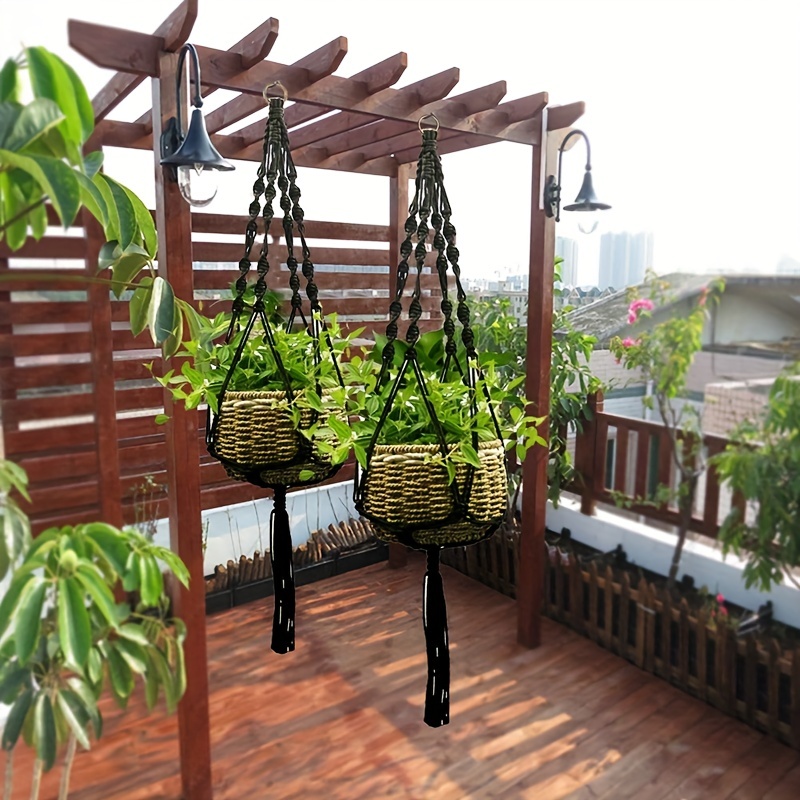 Macrame Plant Hangers Hanging Planter Basket Handmade Rope - Temu