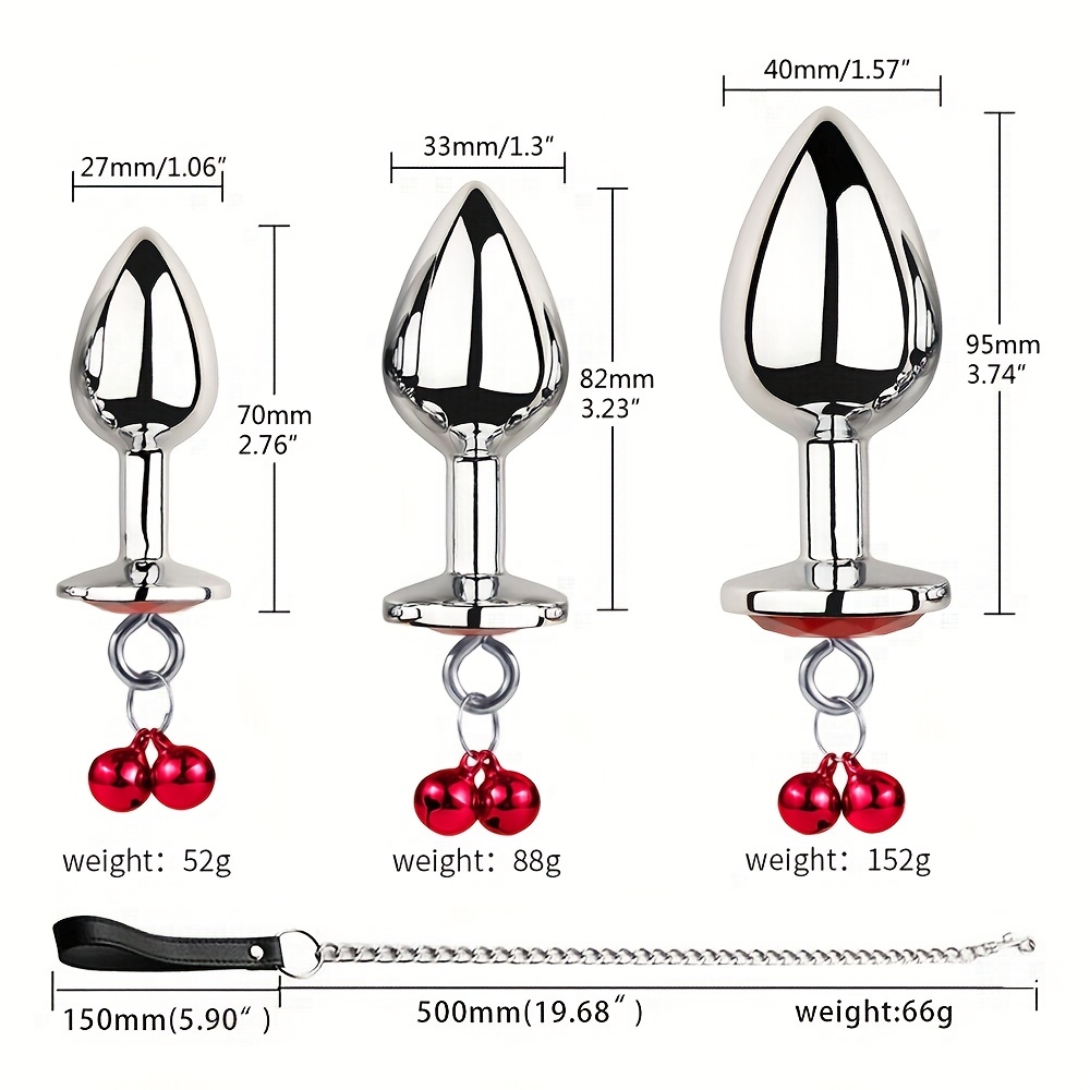 Bell Anal Plug Heart shaped Metal Back Court Anus Expansion Temu