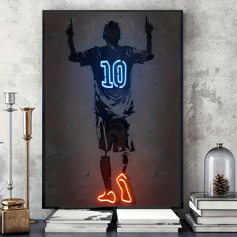 Messi and Ronaldo Chess Print Wall Art Canvas Messi CR7 