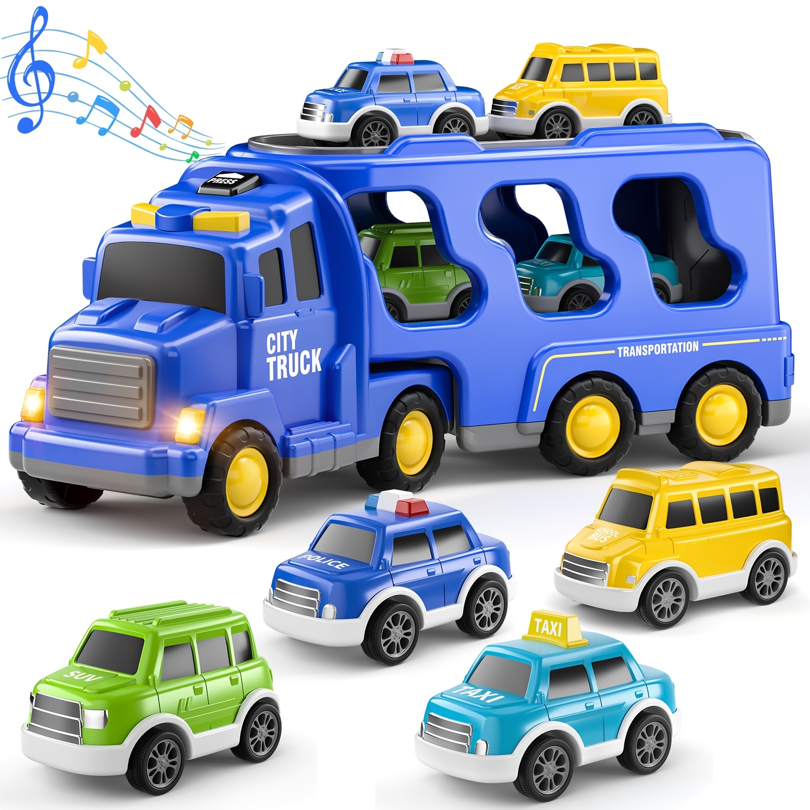Lot de jouets camion et mini voitures Cars - 6 camions jouets enfants –