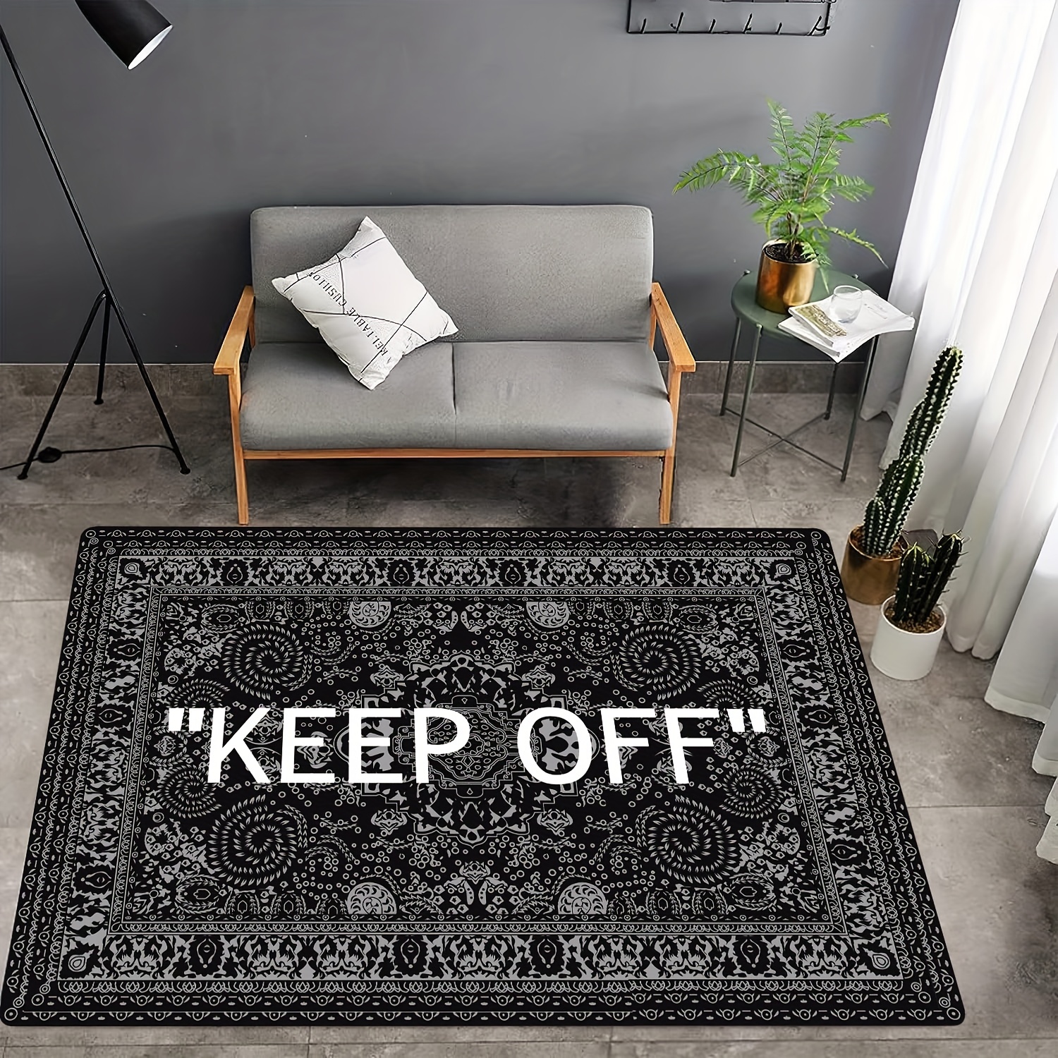 Keep Out Rug, Keep Out, Off White, Off White Rug, Rug for Living