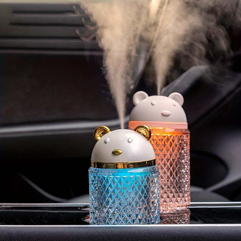 1pc bear humidifier bedroom home car water supplement artifact desktop aromatherapy sprayer night light multi functional humidifier small appliance details 3