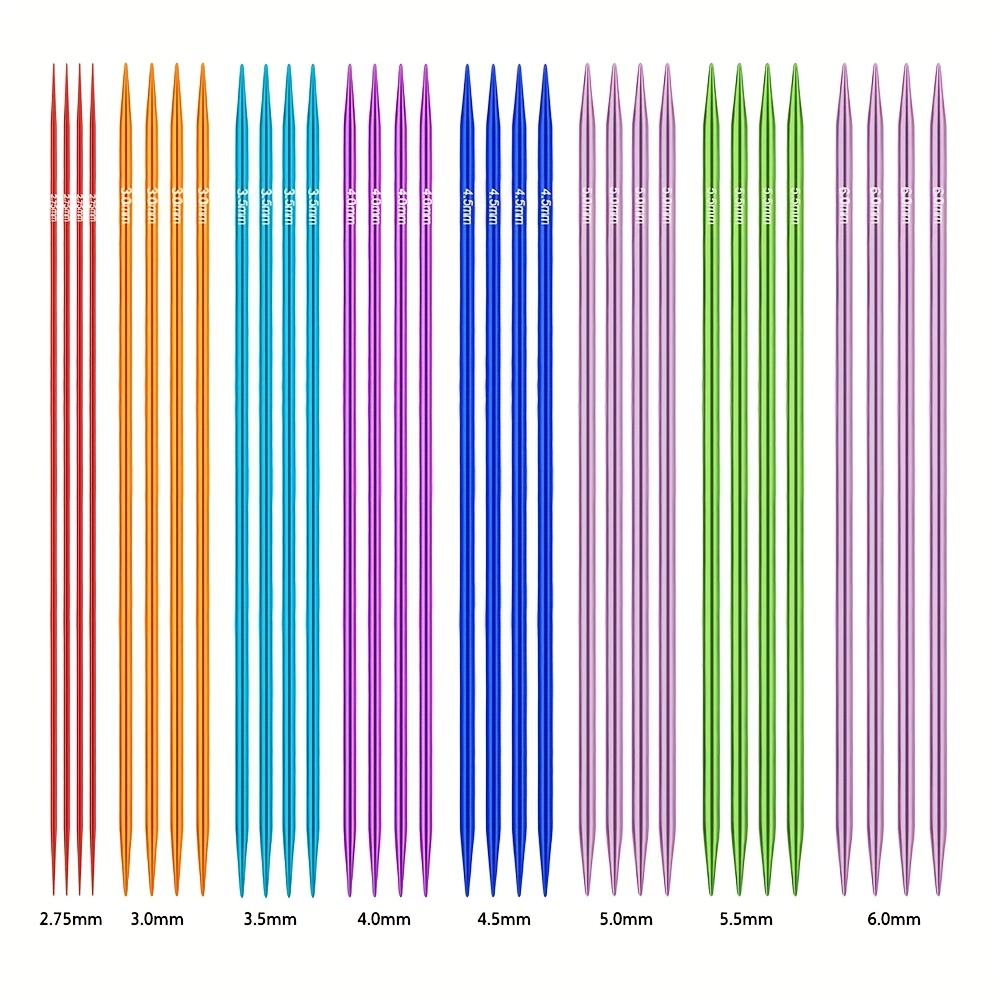 Knitting Needle Set Colored Straight Single Pointed - Temu