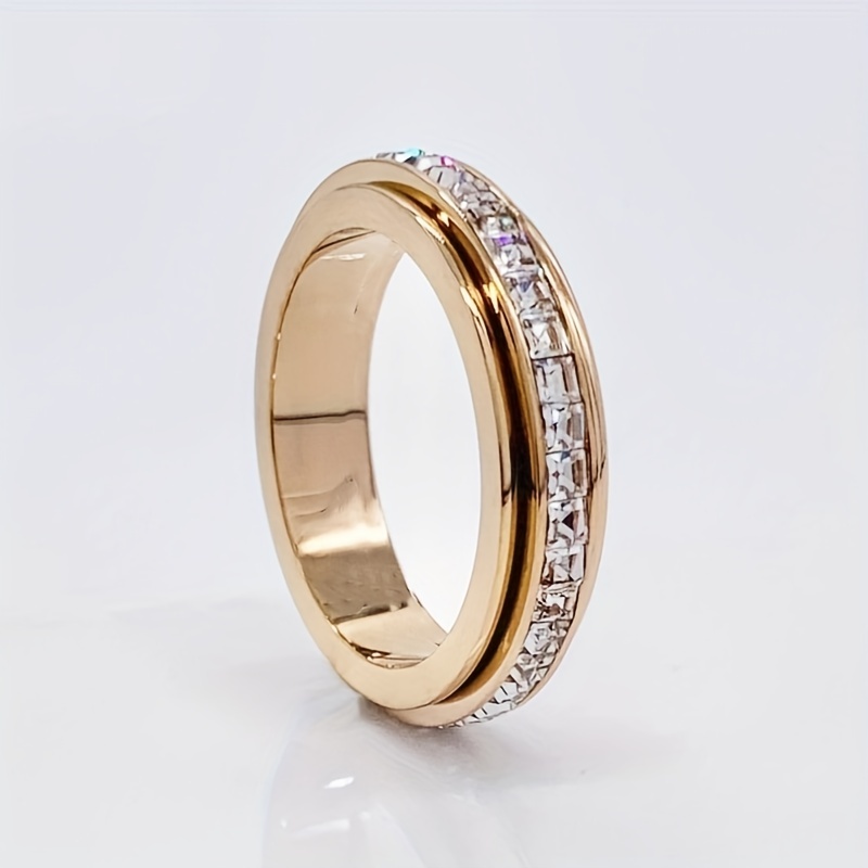Rotatable Band Ring Women Ring Perfect Finger Ring Jewelry