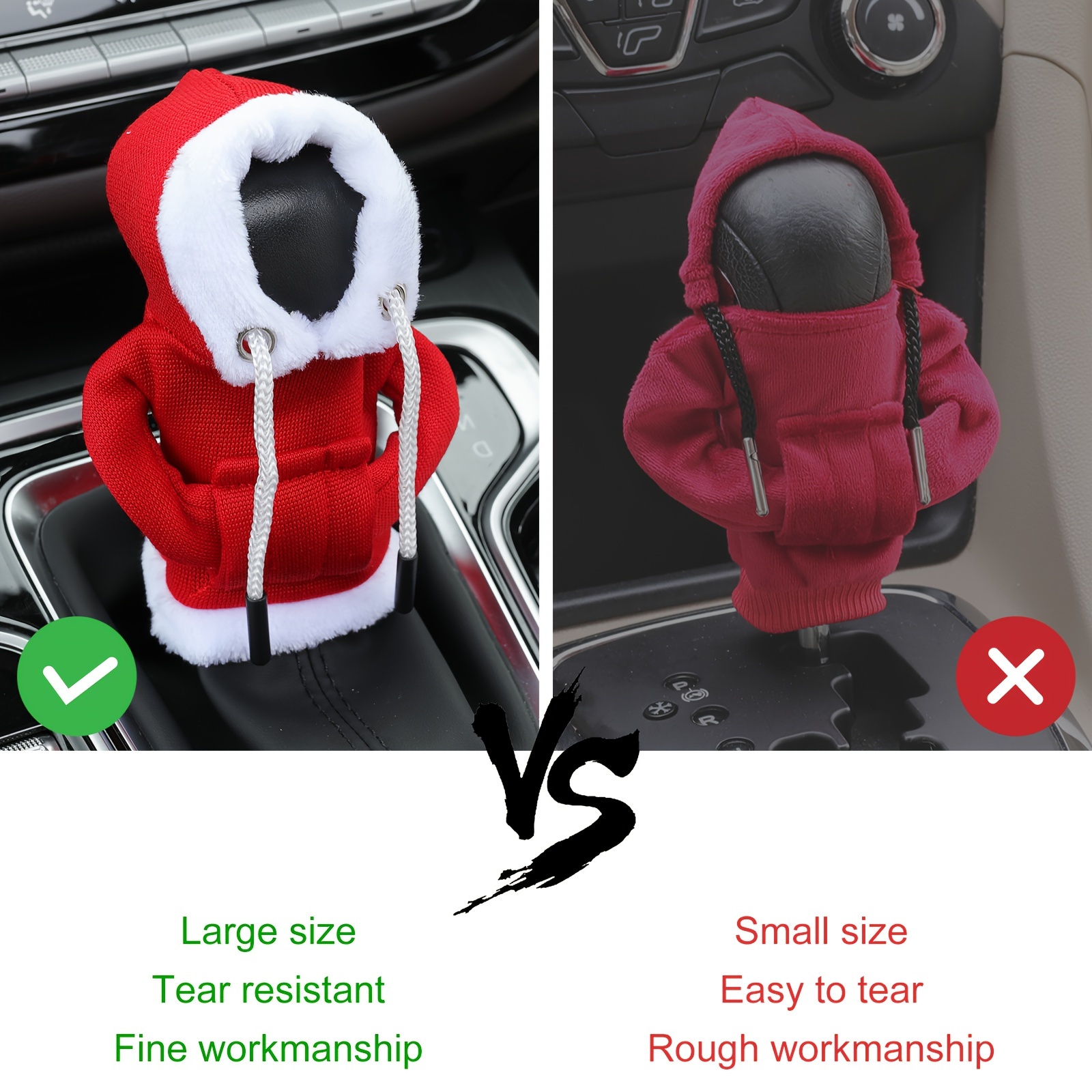 Christmas Gear Shift Cover, Universal Shift Hoodie Cover, Funny Sweater for  Gear Shift, Car Shifter Stick Protector Decoration