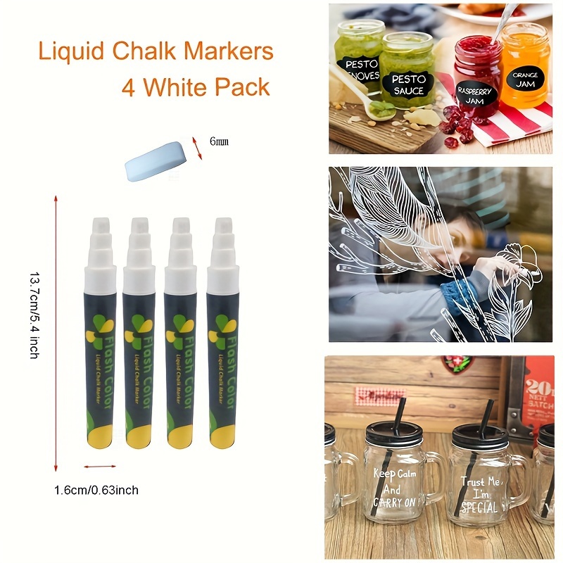 Liquid Chalk Marker Pen - White Dry Erase Marker - Chalk Markers