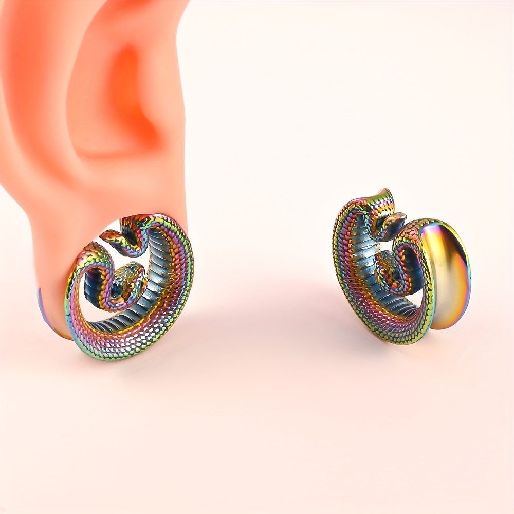 Snake Shaped Saddle Ear Expanders for Body Piercing
