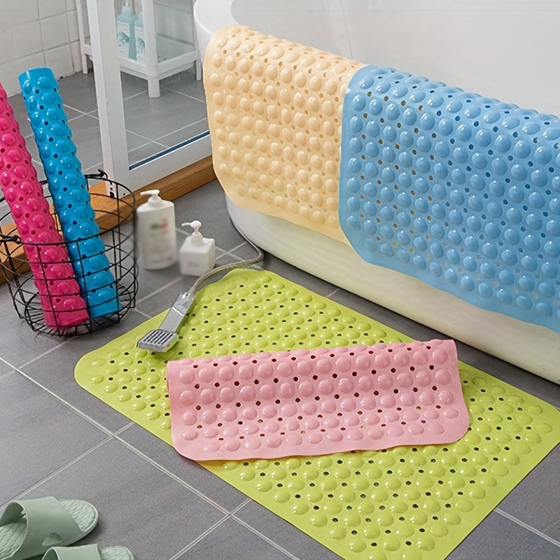 Suction Solid Color Bathroom Rug Bathmat, Non Slip Bathroom Mat, Rubber  Bath Mats For Bathroom Floor, Sink, Bathtub, Room Decor, Bathroom  Accessories - Temu