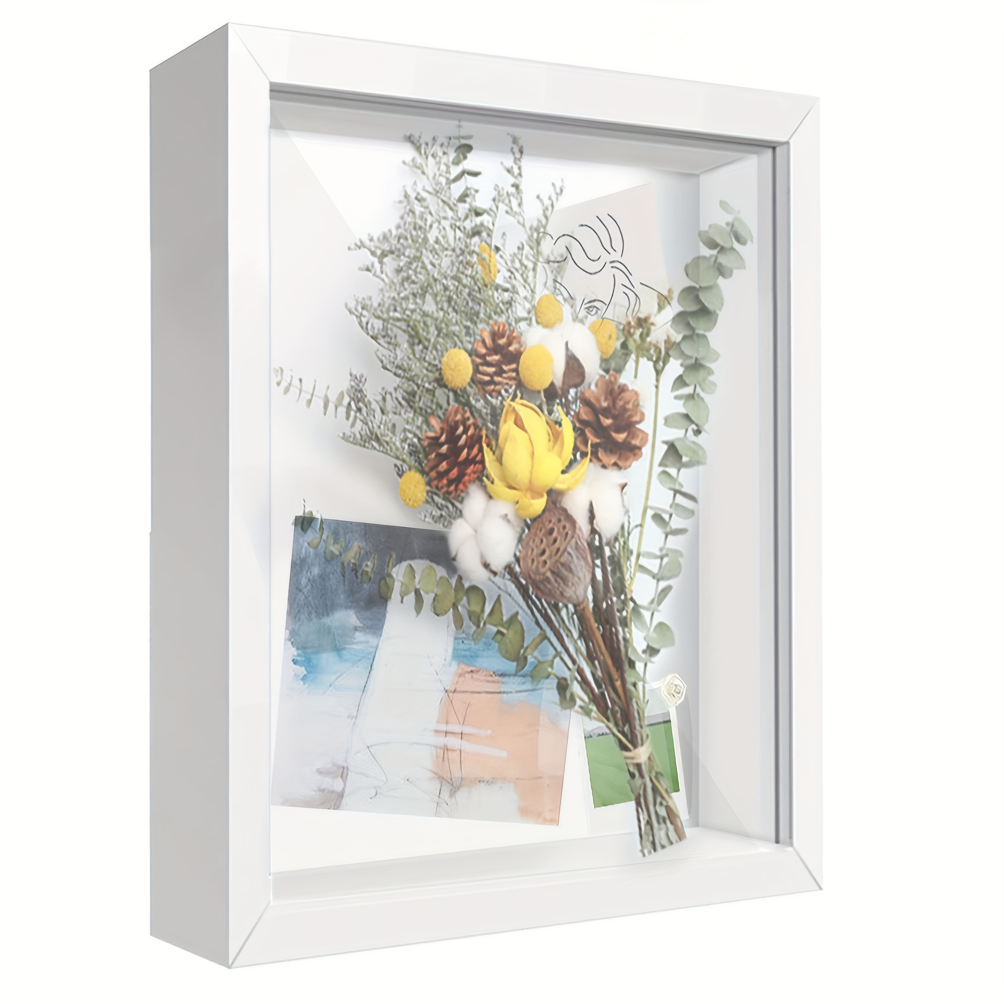 Cornice per foto 3D cornice per foto in vetro collezione di fiori secchi  cornice per esposizione