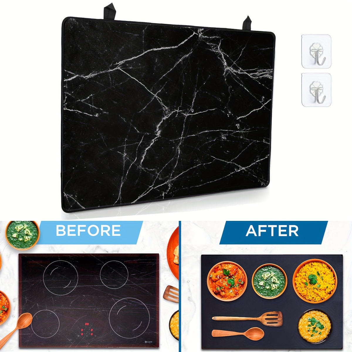 1pc Silicone Stove Top Covers For Electric Stove, 28 X 20 Stovetop Cover,  Stove Mat Protector, Extra-Large Silicone Dish Drying Mat, XL For Kitchen