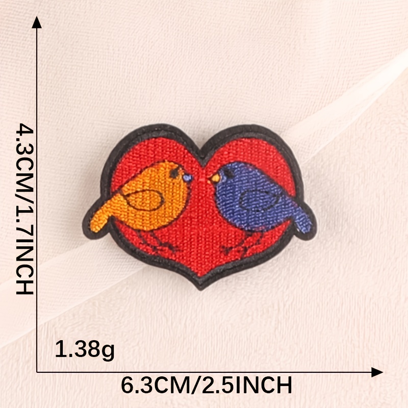 2pcs Heart Embroidery DIY Patch for Clothes, Backpacks, Hats - Perfect  Holiday Party Gift for Teens