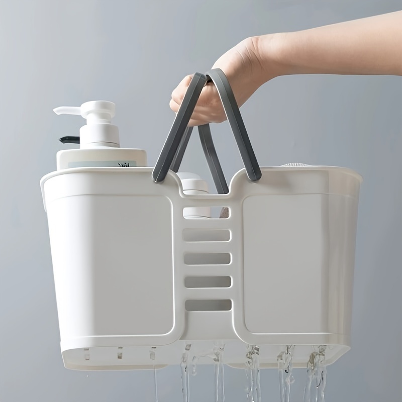 Portable Shower Caddy Basket, Plastic Storage Basket With Handle, Bathroom  Basket For Shampoo, Shower Gel, Bathroom Storage Box - Temu