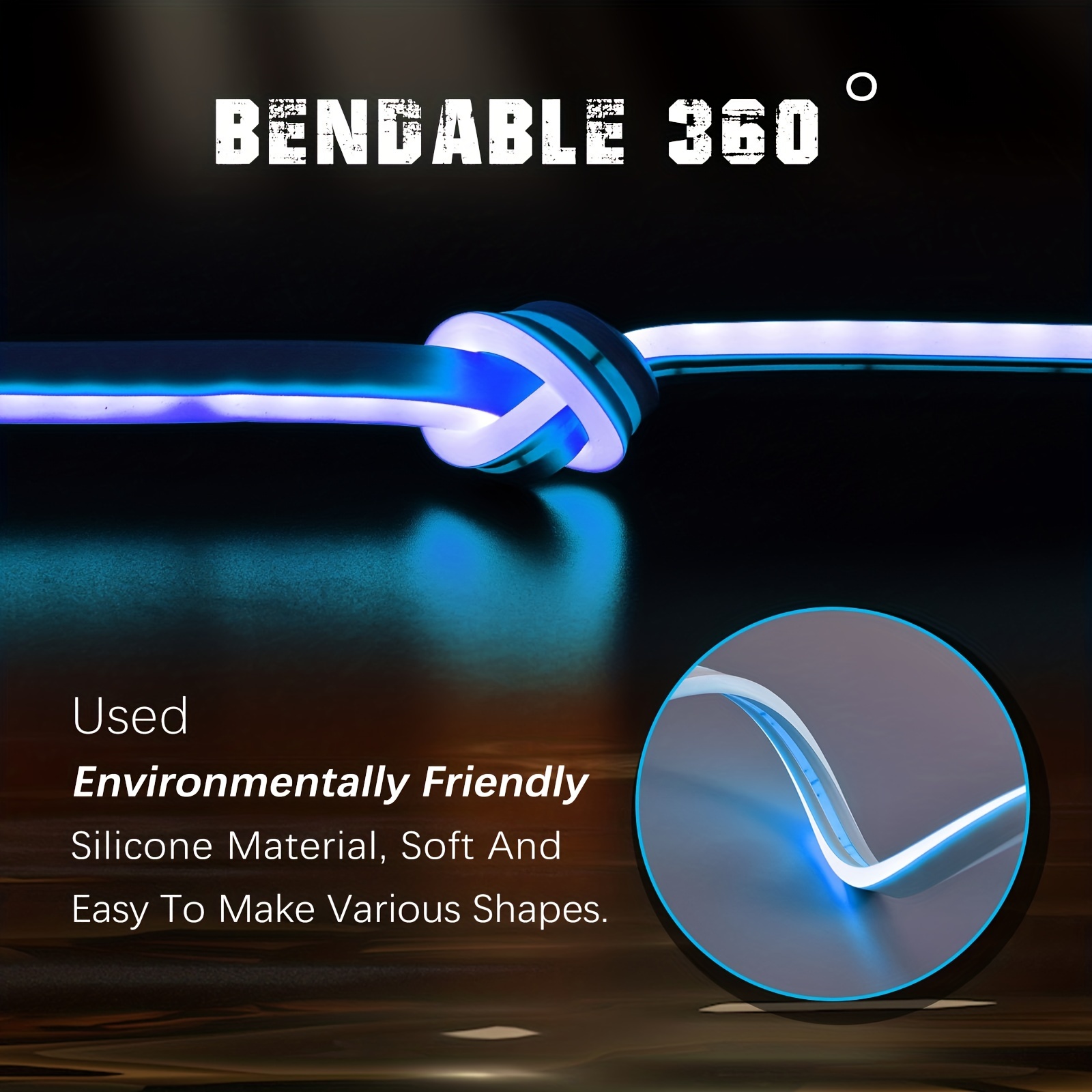 Neon Light Strip Led Flexible Silicone Set 2835 600 Lights Embedded Linear  Flexible Light Strip, For Indoor Outdoor Bedroom Decoration - Temu