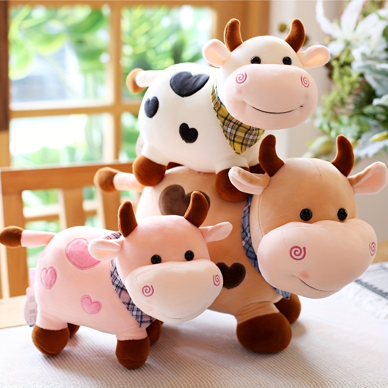 

1pc, Cow Doll/ Plush Toy 25cm/9.8in, Multiple Colors Available, Suitable For Different Scenes, Can Be Used As A Gift For Halloween Thanksgiving Christmas