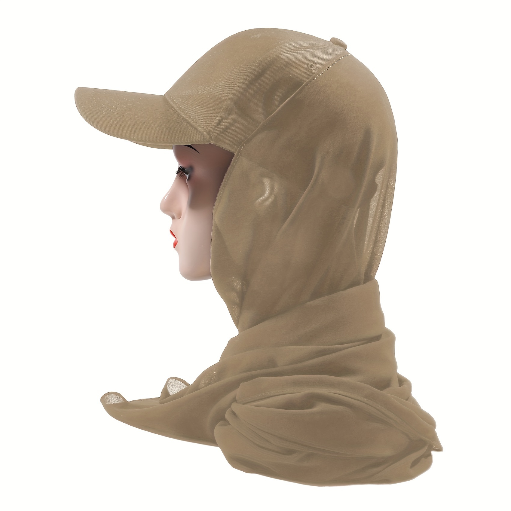 Solid Color Hijab Baseball Casual Sunscreen Head Wraps - Temu