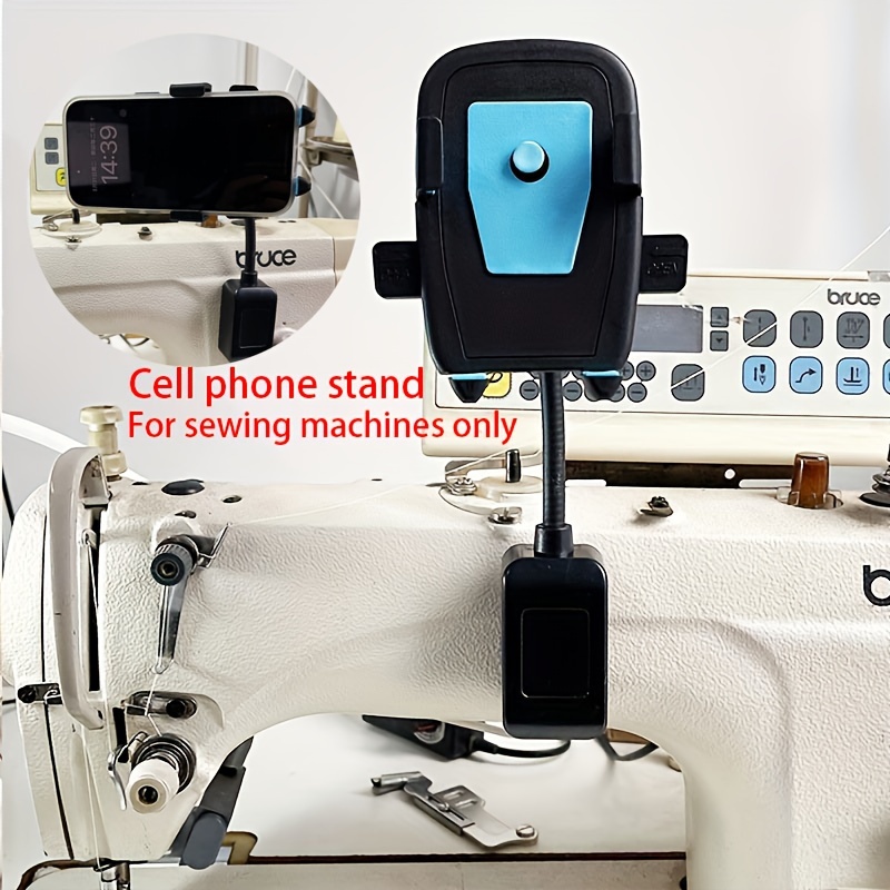 1pc Sewing Machine Universal Mobile Phone Holder, Flat Car Double Magnetic  Fixed Mobile Phone Clip, Overlock Machine And Kan Car Universal, Shockproof