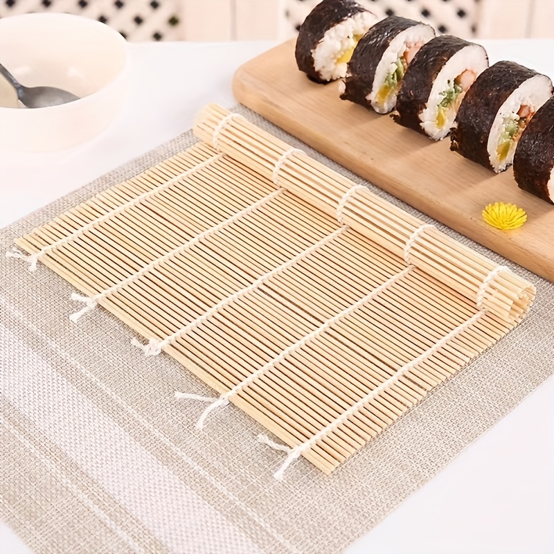 1pc Bamboo Sushi Rolling Mat, Sushi Curtain, Seaweed And Rice Roll