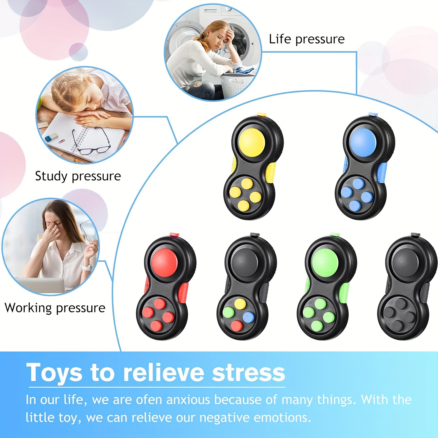 1 Cubo Antiestrés Para Aliviar El Estrés: ¡juguete Sensorial - Temu