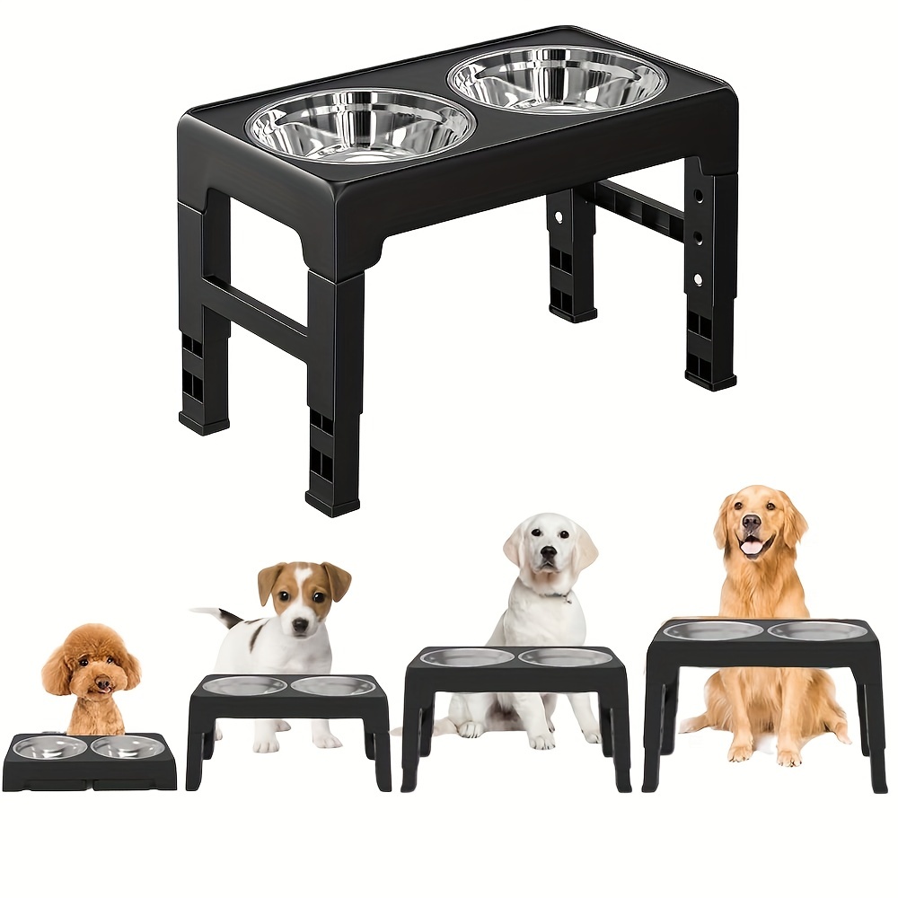 Elevated Dog Bowls Adjustable Raised Dog Bowl With - Temu