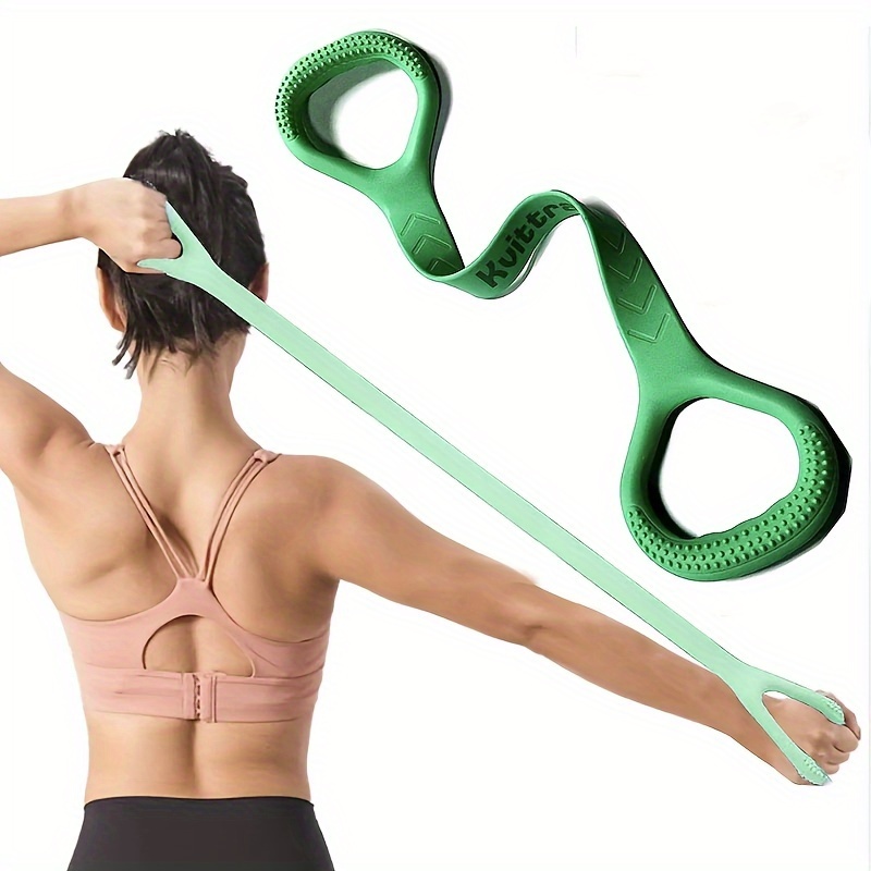 figure 8 resistance band elastic rope elastic fitness band for arm back and shoulder exercise foot leg hand stretching arm exerciser