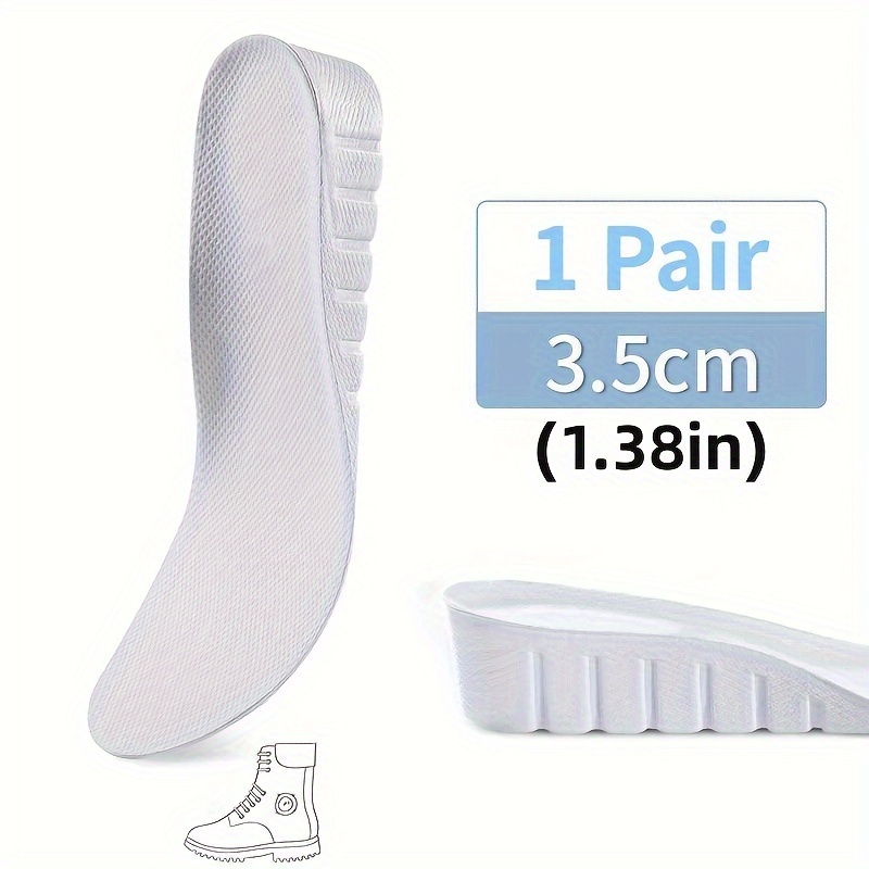 TEMU 1 Pair New Invisible Height Increase Insoles Eva Soft Light Shoes Sole Pad For Men Women