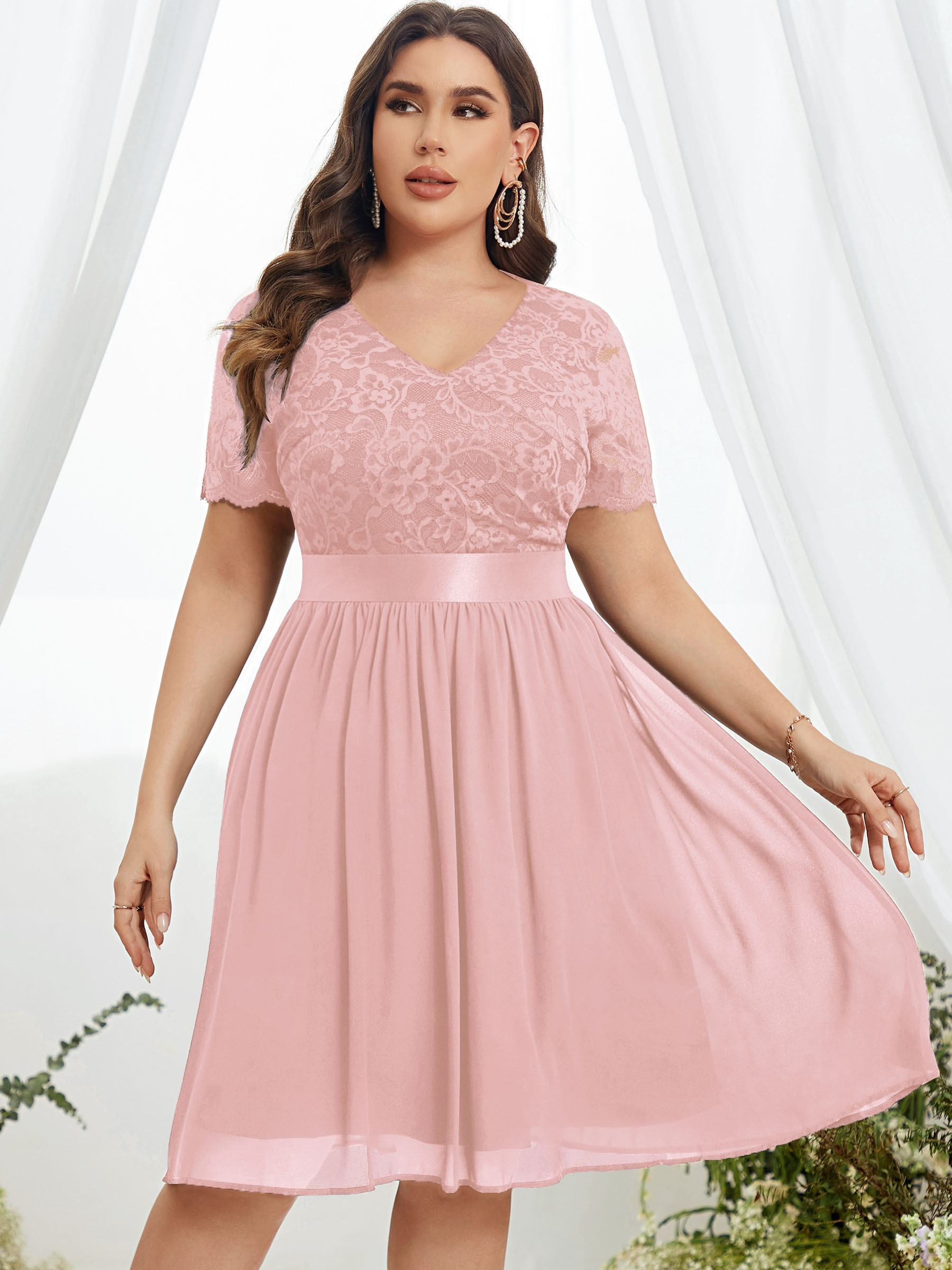 Plus Size Cute Nightdress Vestido De Dormir De Manga Curta - Temu