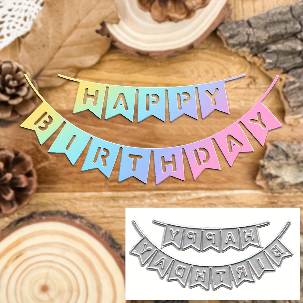 

Original Party Banners Tags Metal Cutting Dies Cut Die Birthday Wedding Decoration Paper Craft Mould Diy Scrapbooking & Stamping Stencils Supplies