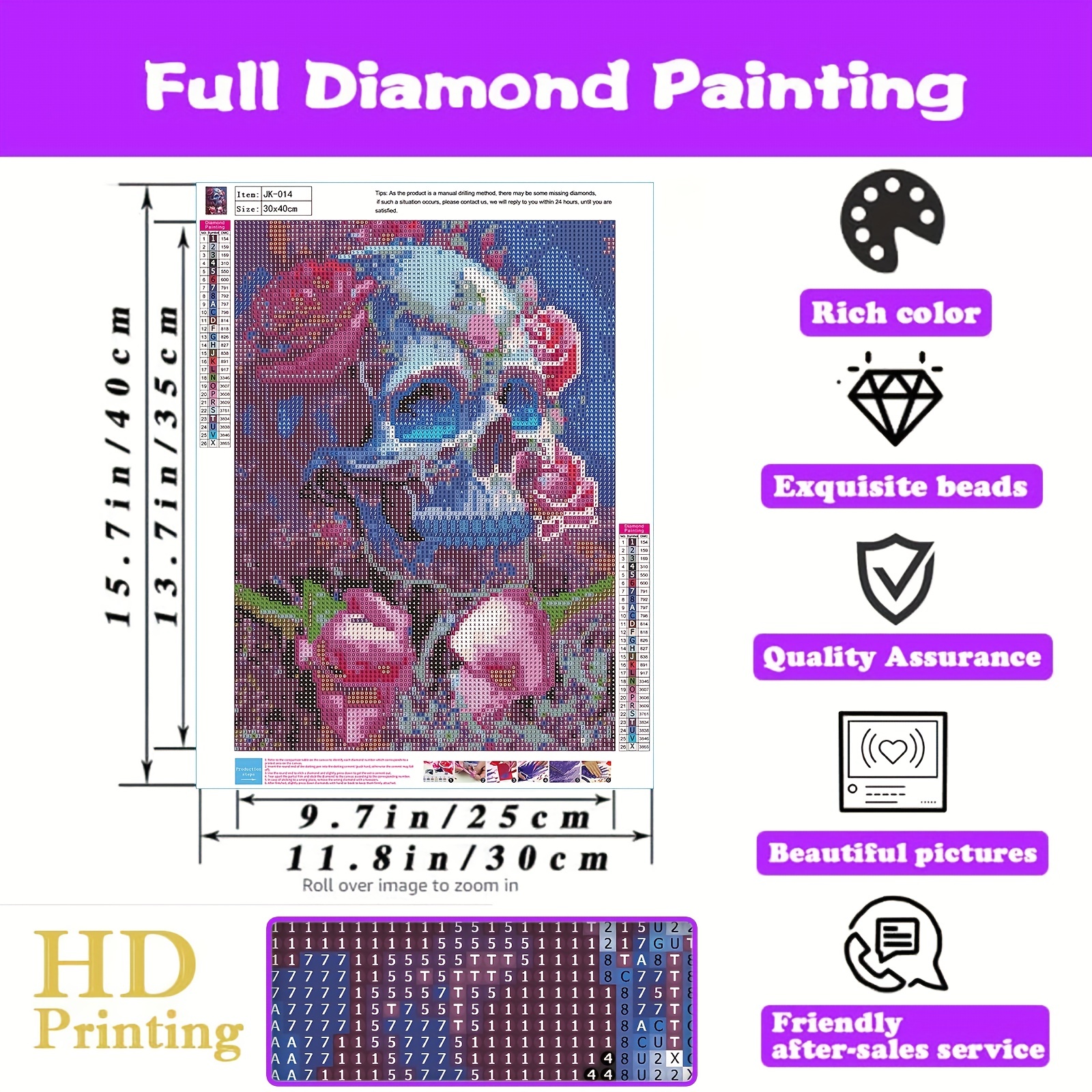 Diamond Painting Kit Skull Flower Diamond Art Kit For Adults - Temu