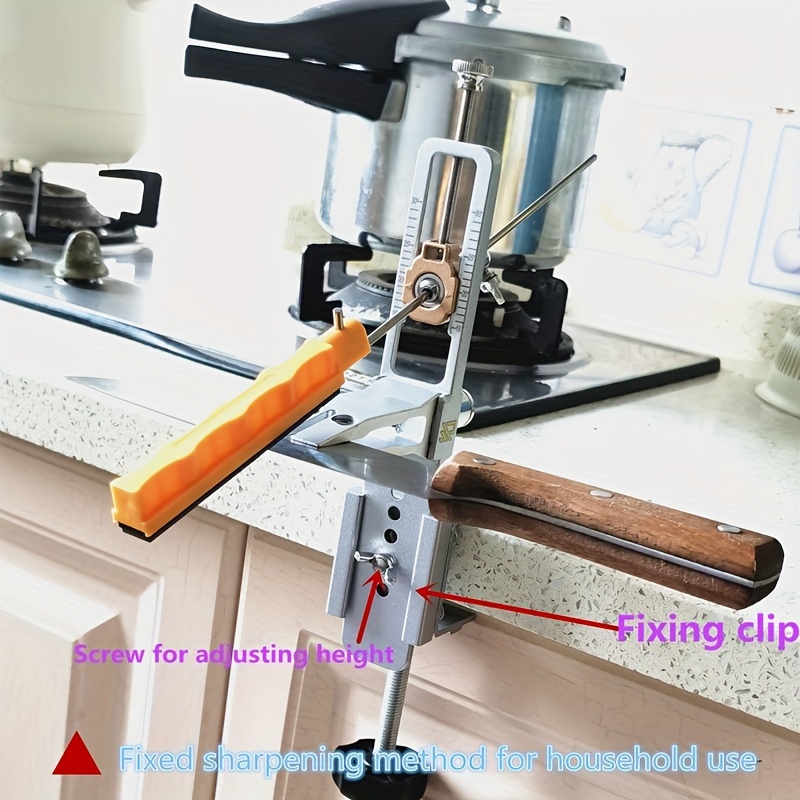 Fixed-angle Knife Sharpener With Reversible Clamp, Precision Grinding And  Polishing, Professional Angle, Quick And Sharp, Home Use