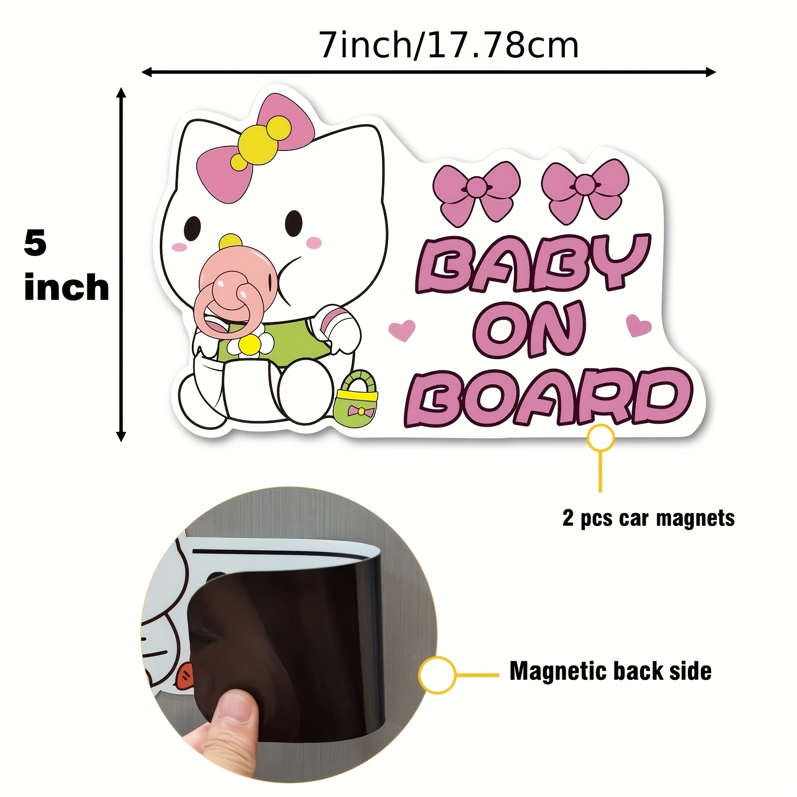 Magnet stickers incompatible with rear gate? We recently welcomed our first  child into the family and I got some magnetic stickers that say “Baby on  Board” for the cars. I can't get