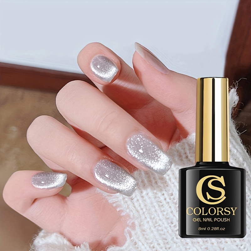 Reflective Glossy Crystal Cat Eye Series Gel Nail Polish - Temu